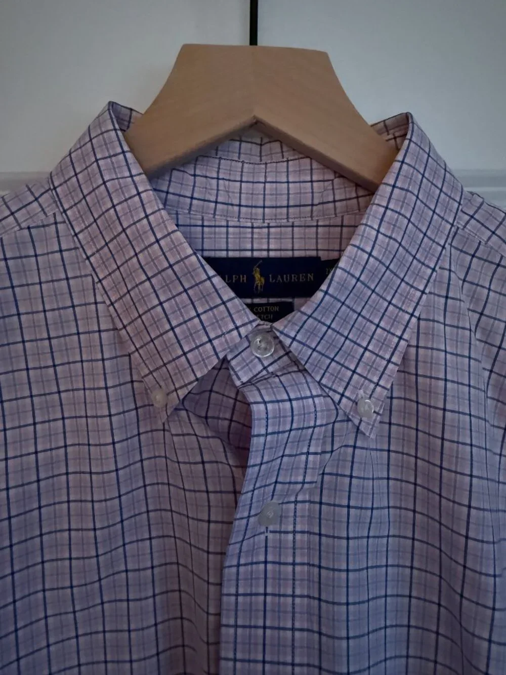 Pink Plaid Polo Dress Shirt - Size 2XB